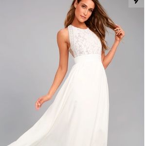 White maxi dress